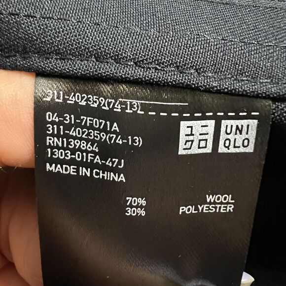 Uniqlo U Blazer Women's XS Navy Blue Wool Blend Workwear Utility Jacket Pockets - Picture 4 of 10